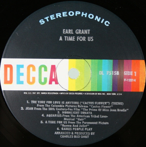 Earl Grant - A Time For Us (Vinyl) Image