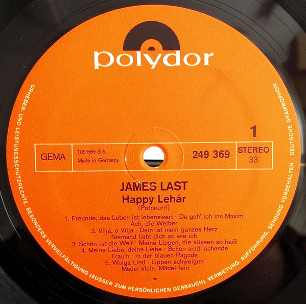 James Last - Happy LehÃ¡r (Vinyl) Image