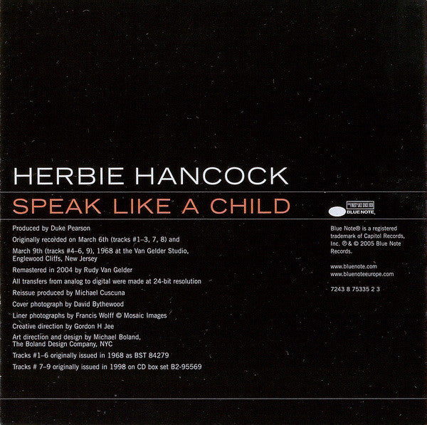 Herbie Hancock - Speak Like A Child (CD) Image
