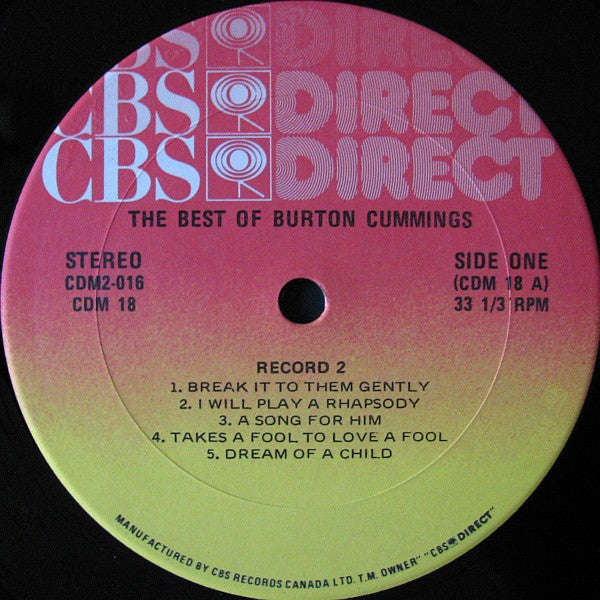 Burton Cummings - The Best Of Burton Cummings (Vinyl) (2)