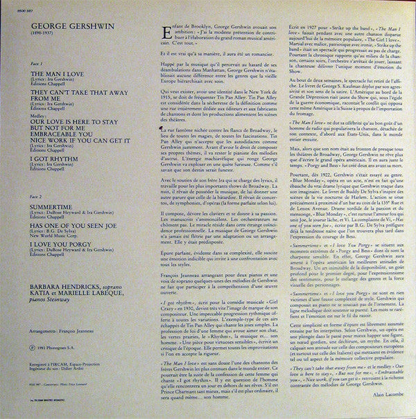 George Gershwin, Barbara Hendricks, Katia Et Marielle Labèque - Barbara Hendricks Chante Gershwin (Vinyl)