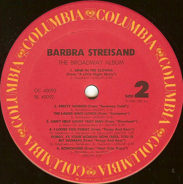 Barbra Streisand - The Broadway Album (Vinyl)