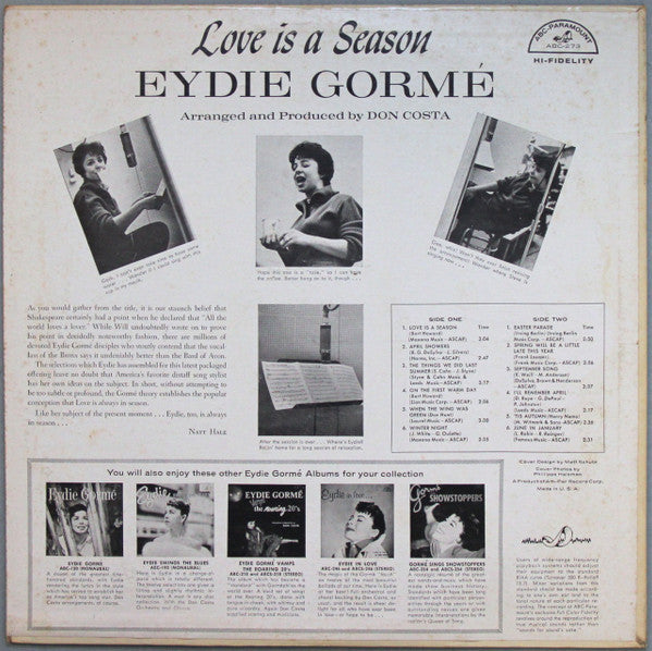 Eydie Gormé - Love Is A Season (Vinyl)
