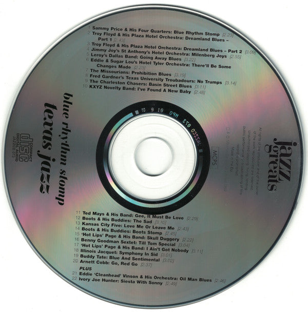 Various - Texas Jazz - Blue Rhythm Stomp (CD)
