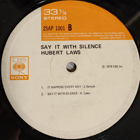 Hubert Laws - Say It With Silence (Vinyl)