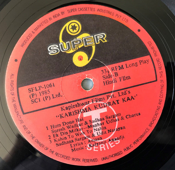 Anjaan, Indivar, Kalyanji-Anandji - Karishma Kudrat Kaa (Vinyl) Image