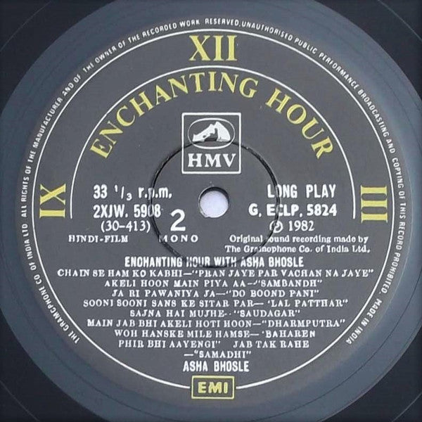 Asha Bhosle - Enchanting Hour With Asha Bhosle (Vinyl) Image