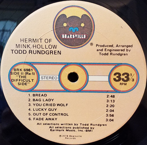 Todd Rundgren - Hermit Of Mink Hollow (Vinyl) Image