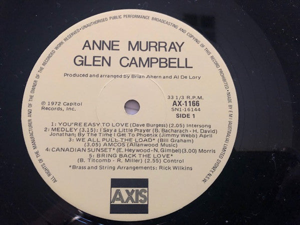 Anne Murray / Glen Campbell - Anne Murray / Glen Campbell (Vinyl) Image