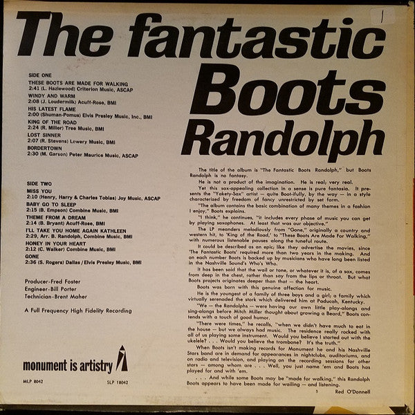Boots Randolph - The Fantastic Boots Randolph (Vinyl)