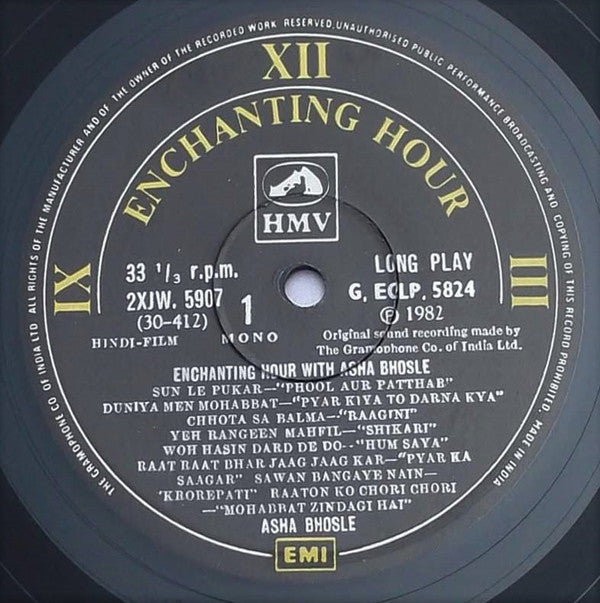 Asha Bhosle - Enchanting Hour With Asha Bhosle (Vinyl) Image