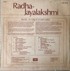 Radha Jayalakshmi - Music Of Great Composers (Vinyl) Image