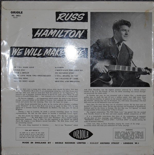 Russ Hamilton - We Will Make Love (Vinyl)