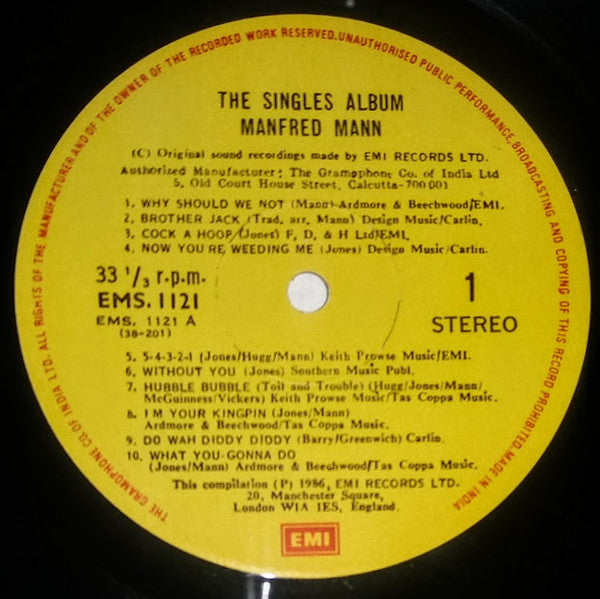 Manfred Mann - The Singles Album (Vinyl)