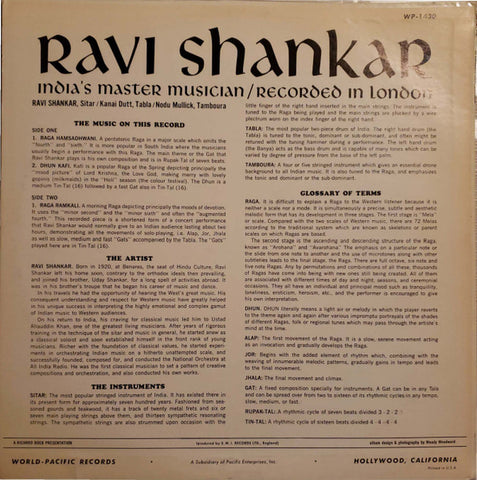Ravi Shankar - India's Master Musician / Recorded In London (Vinyl)