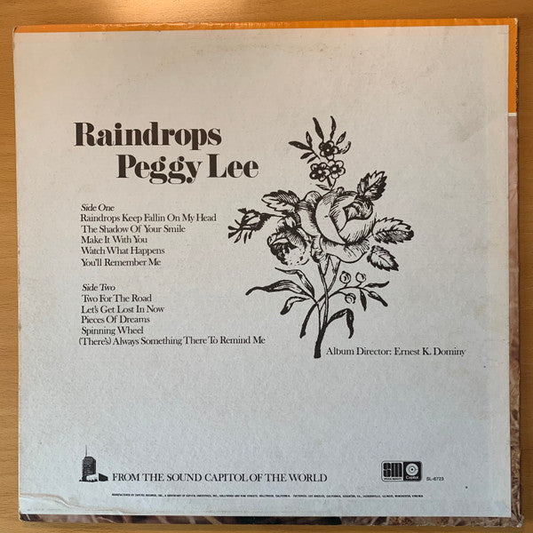 Peggy Lee - Raindrops (Vinyl) Image