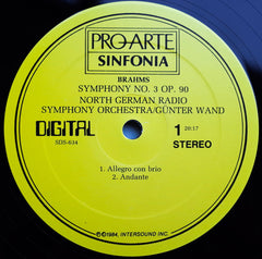 Johannes Brahms - NDR Sinfonieorchester â€¢ GÃ¼nter Wand - Symphony No. 3 In F Op. 90 (Vinyl) Image