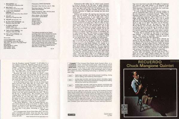 Chuck Mangione Quintet - Recuerdo (CD)