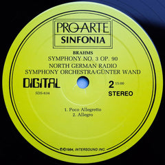 Johannes Brahms - NDR Sinfonieorchester â€¢ GÃ¼nter Wand - Symphony No. 3 In F Op. 90 (Vinyl) Image