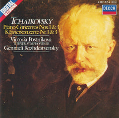 Pyotr Ilyich Tchaikovsky, Victoria Postnikova, Gennadi Rozhdestvensky - Piano Concertos Nos. 1 & 3 (CD) Image