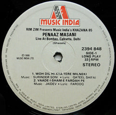 Penaz Masani - Music India's Khazana'85 - Live At Bombay / Delhi / Calcutta (Vinyl) Image