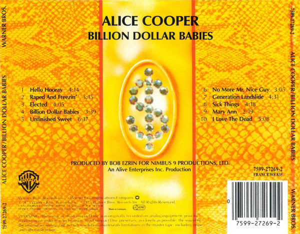 Alice Cooper - Billion Dollar Babies (CD)