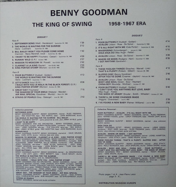 Benny Goodman - The King Of Swing (1958-1967 Era) (Vinyl) (2 LP) Image