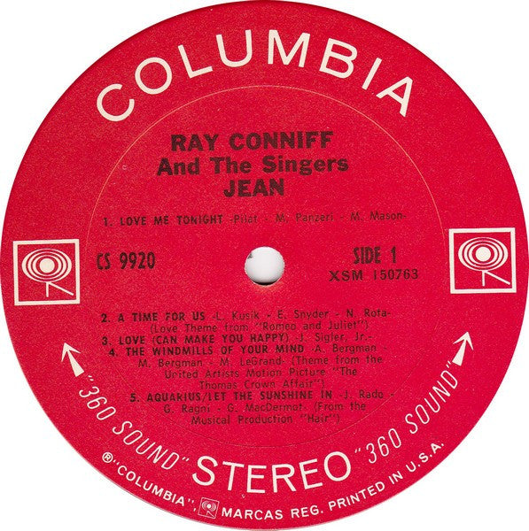 Ray Conniff And The Singers - Jean (Vinyl) Image