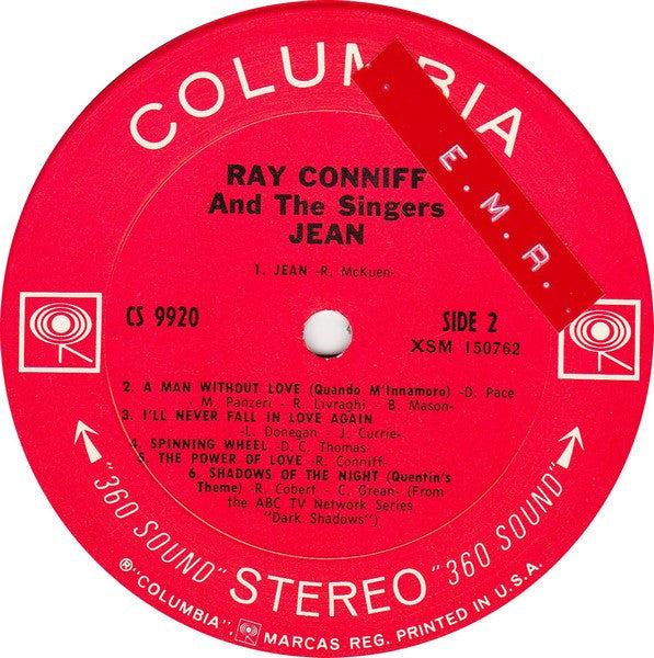 Ray Conniff And The Singers - Jean (Vinyl) Image