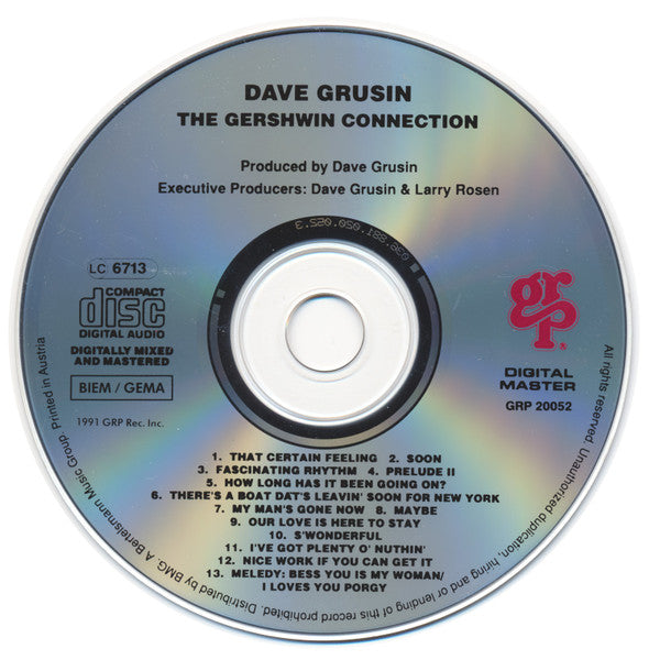 Dave Grusin - The Gershwin Connection (CD) Image