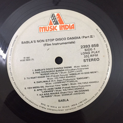 Babla - Non-Stop Disco Dandia - 2 (Vinyl)