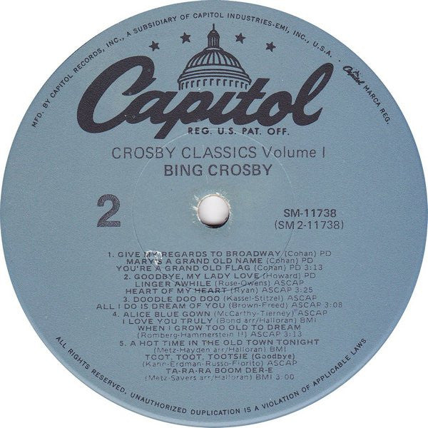 Bing Crosby - Crosby Classics Volume I (Vinyl) Image