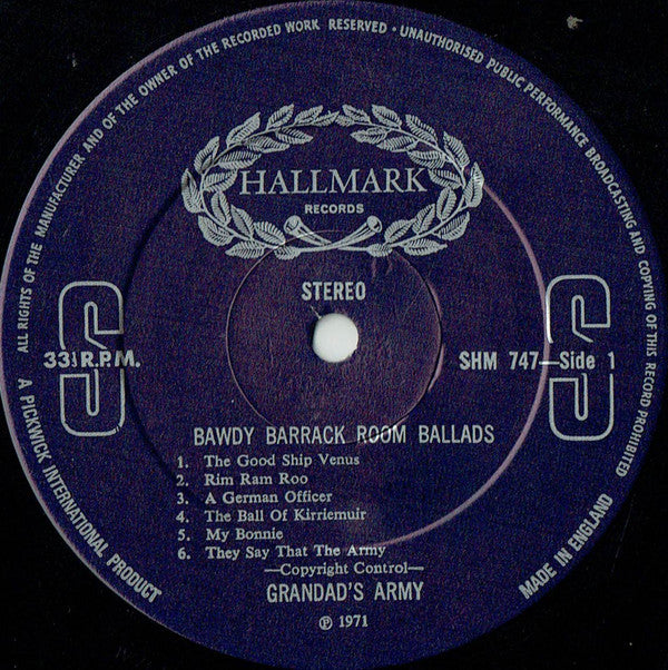 Grandad's Army - Bawdy Barrack-Room Ballads (Vinyl)