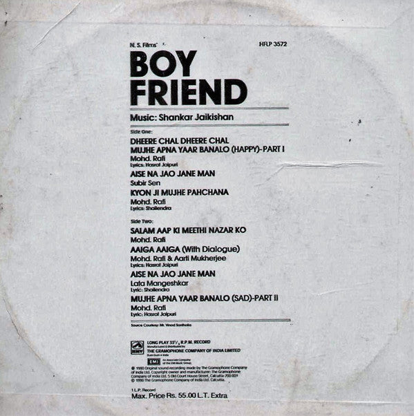 Shankar-Jaikishan, Hasrat Jaipuri • Shailendra - Boy Friend (Vinyl)