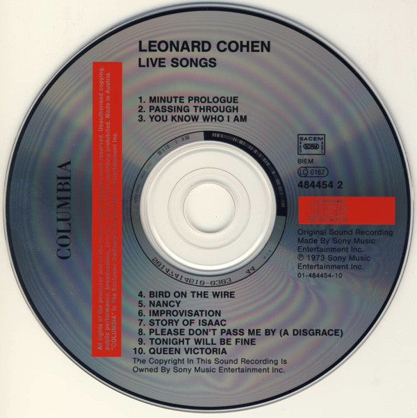 Leonard Cohen - Live Songs (CD)