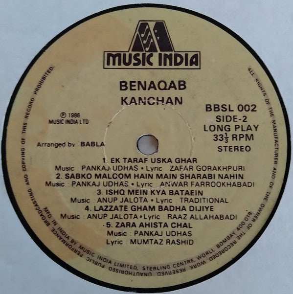 Kanchan - Benaqab (Vinyl)