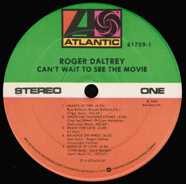 Roger Daltrey - Can't Wait To See The Movie (Vinyl) Image