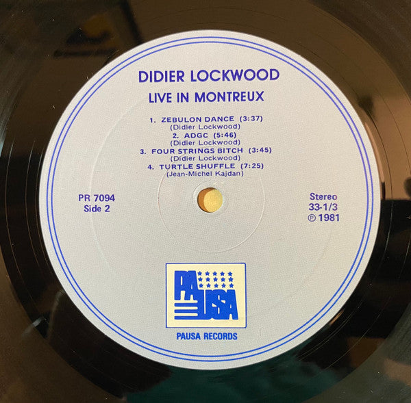 Didier Lockwood - Live In Montreux (Vinyl) Image