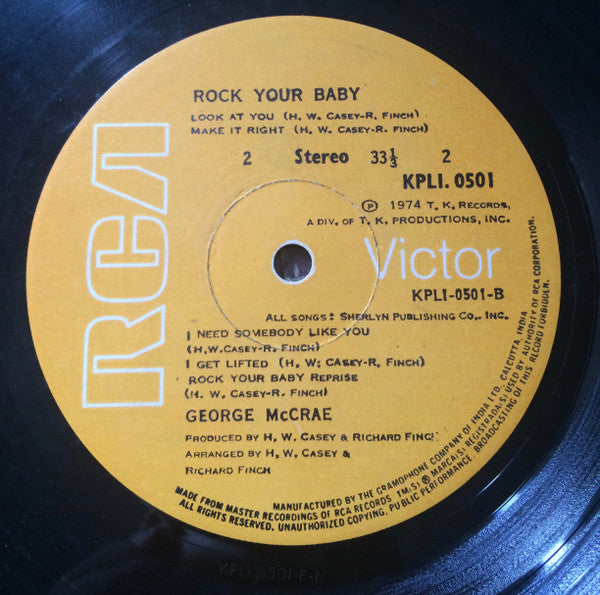 George McCrae - Rock Your Baby (Vinyl) Image