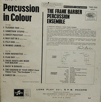 Frank Barber Percussion Ensemble - Percussion In Colour (Vinyl)