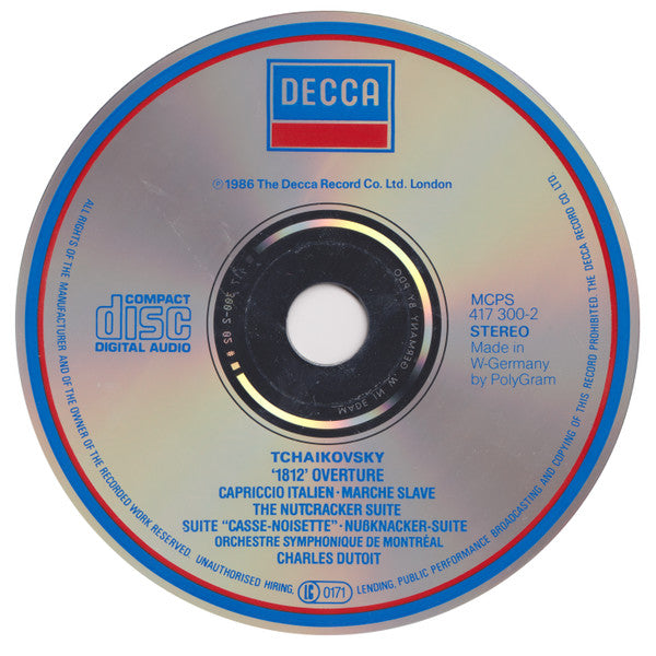 Pyotr Ilyich Tchaikovsky, Charles Dutoit, L'Orchestre Symphonique De Montreal - 1812 Overture â€¢ Capriccio Italien â€¢ The Nutcracker Suite â€¢ Marche Slave (CD) Image