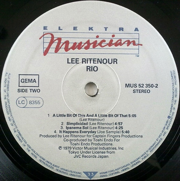 Lee Ritenour - Rio (Vinyl) Image