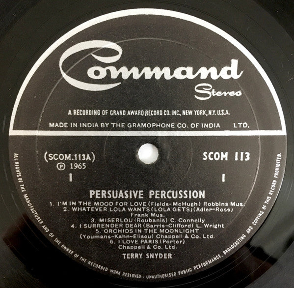 Terry Snyder And The All Stars - Persuasive Percussion (Vinyl) Image