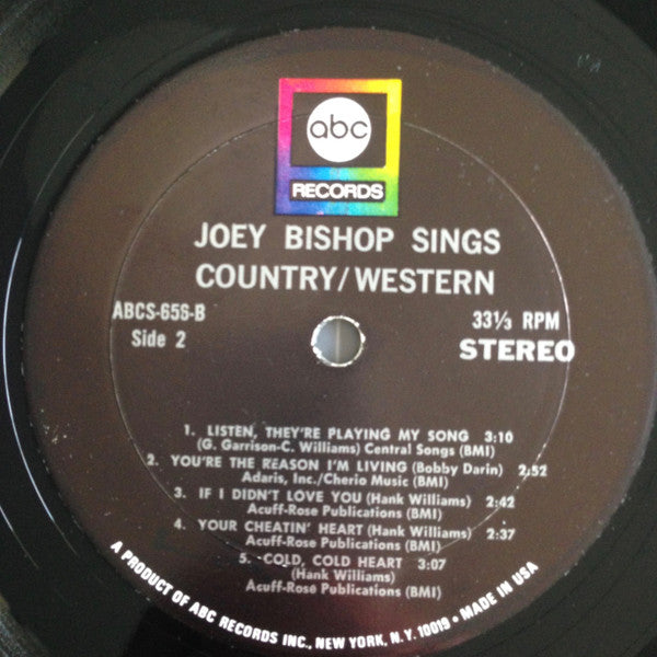 Joey Bishop - Sings Country Western (Vinyl) Image