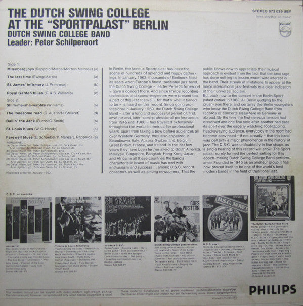 Dutch Swing College Band, The - Dutch Swing College At The "Sport Palast", Berlin (Vinyl)