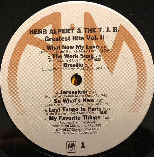 Herb Alpert & The Tijuana Brass - Greatest Hits Vol. 2 (Vinyl) Image