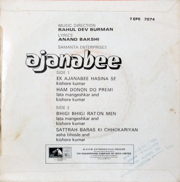 R. D. Burman - Ajanabee (45-RPM)