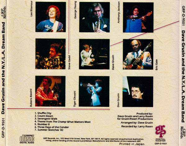 Dave Grusin And NY-LA Dream Band, The - Dave Grusin And The NY-LA Dream Band (CD) Image