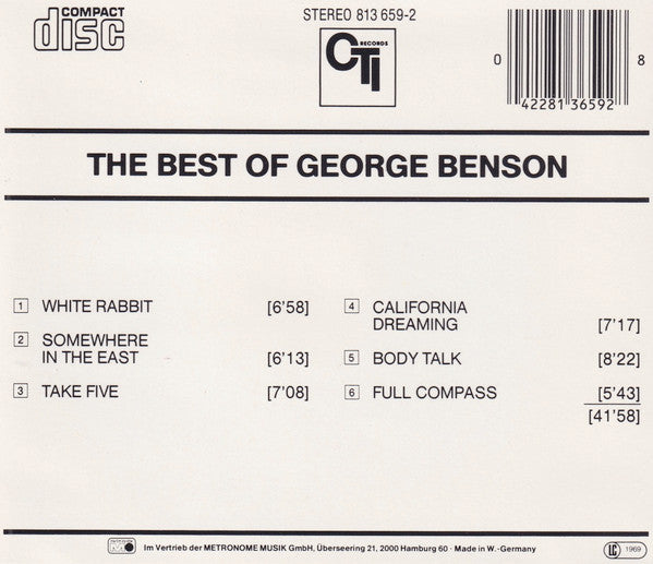 George Benson - The Best Of (CD) Image