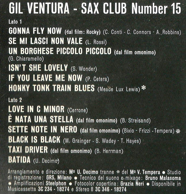 Gil Ventura - Sax Club Number 15 (Vinyl) Image